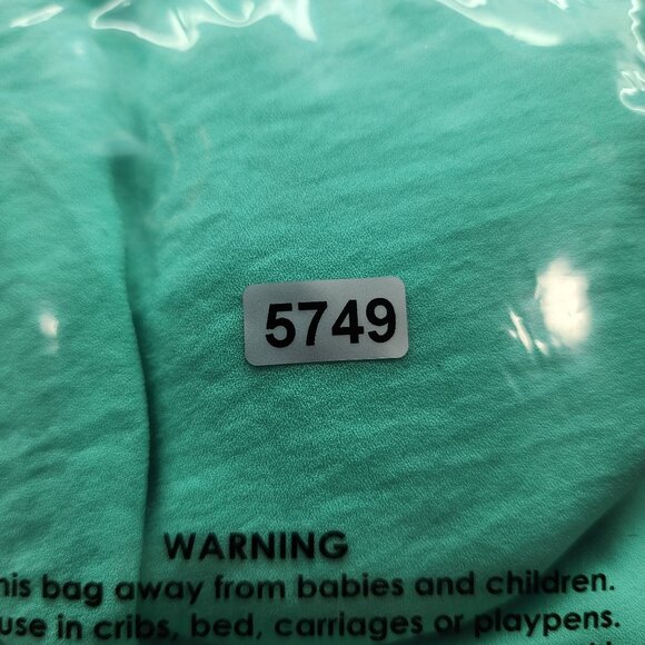 Women's Express Mint Green Blouse Top 3/4 Sleeve Round Neck zip back S - Picture 10 of 10